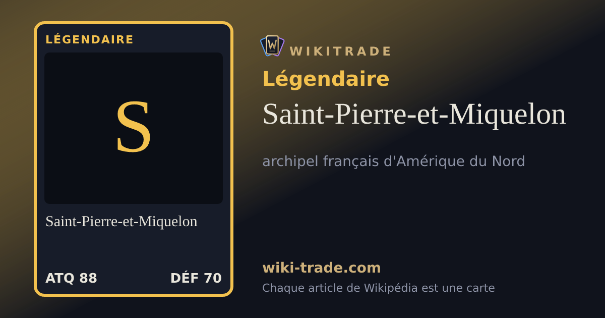Saint-Pierre-et-Miquelon — carte Légendaire