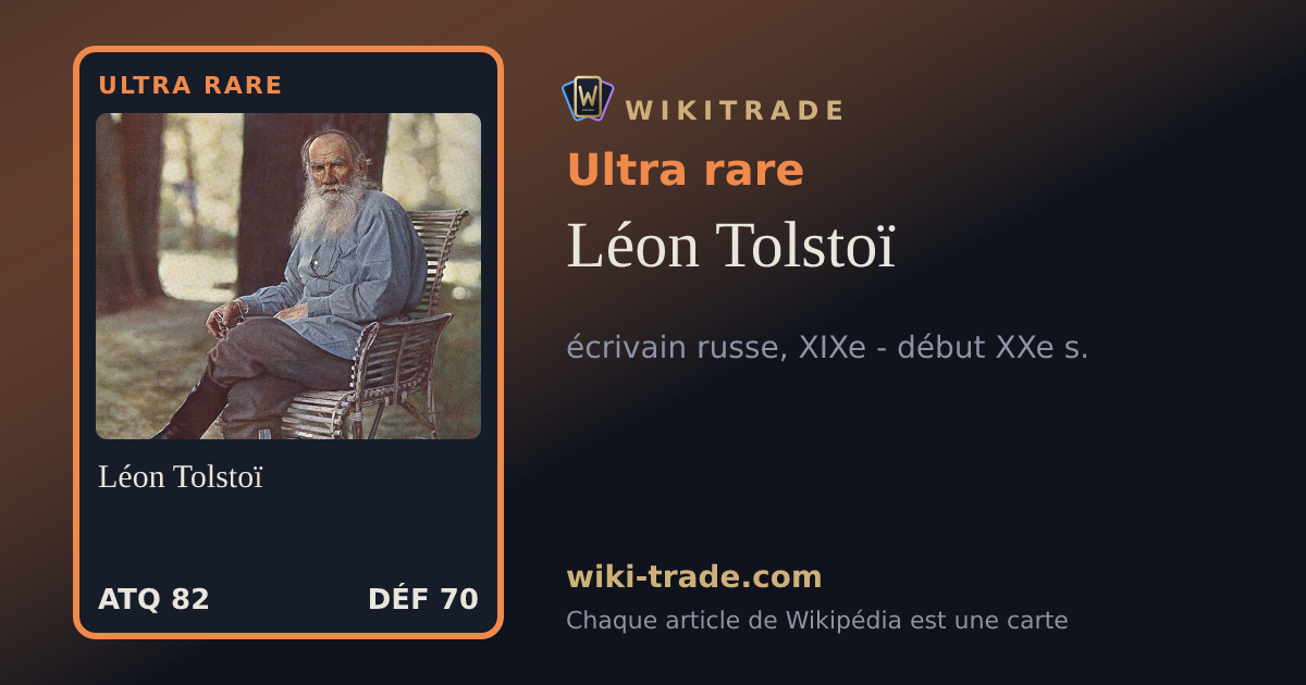 Léon Tolstoï — carte Ultra rare