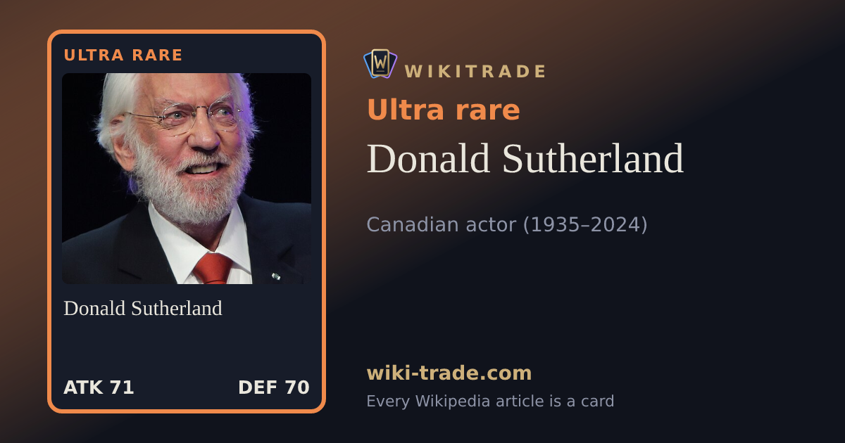 Donald Sutherland — Ultra rare card