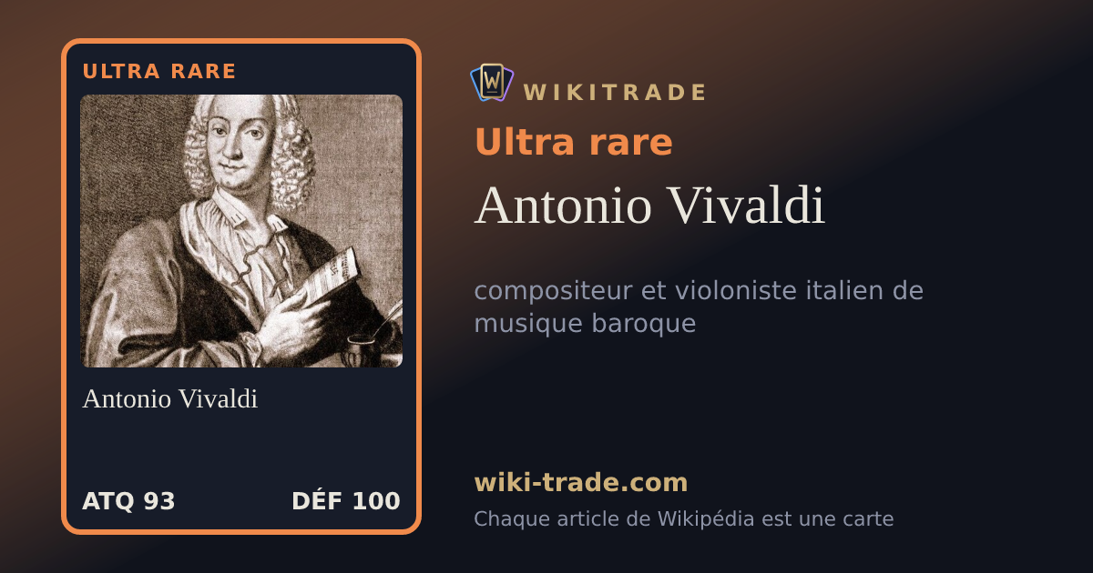 Antonio Vivaldi — carte Ultra rare
