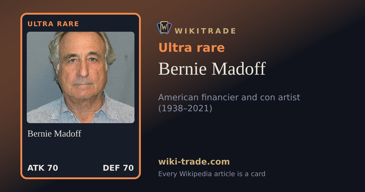 Bernie Madoff — Ultra rare card