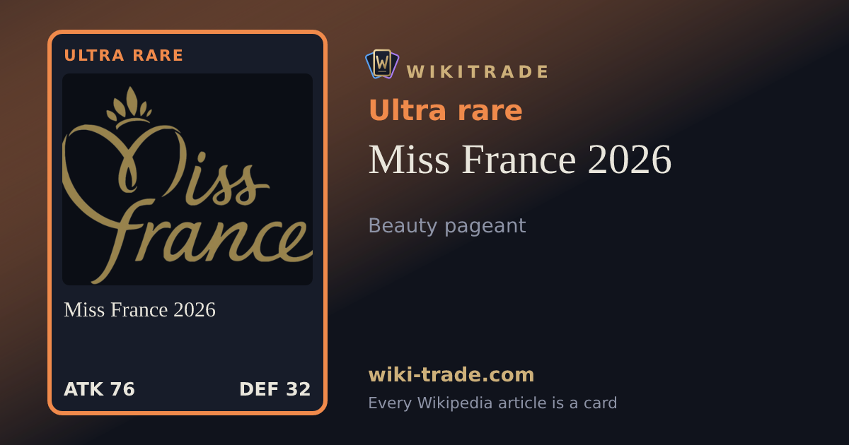 Miss France 2026 — Ultra rare card