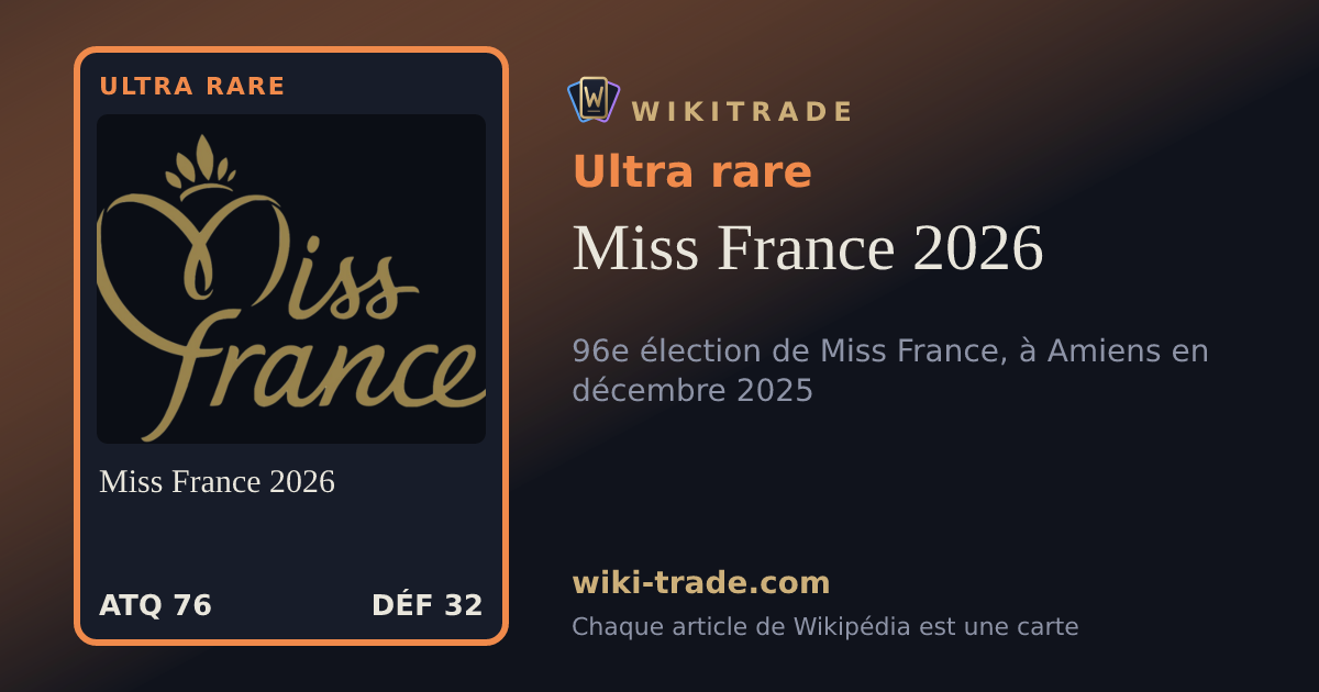 Miss France 2026 — carte Ultra rare