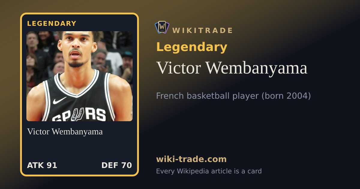 Victor Wembanyama — Legendary card