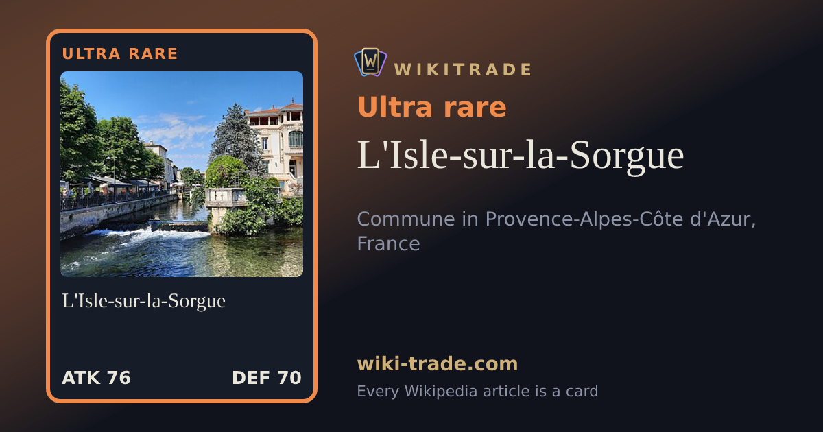 L'Isle-sur-la-Sorgue — Ultra rare card