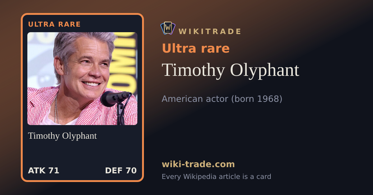 Timothy Olyphant — Ultra rare card