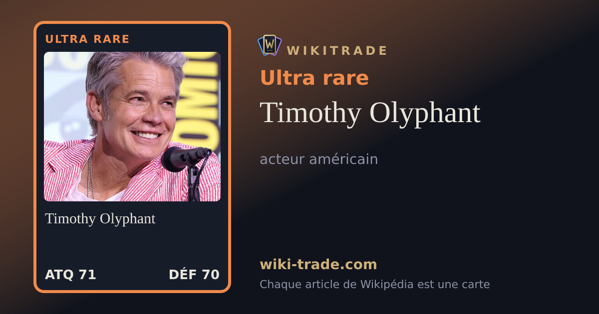 Timothy Olyphant — carte Ultra rare