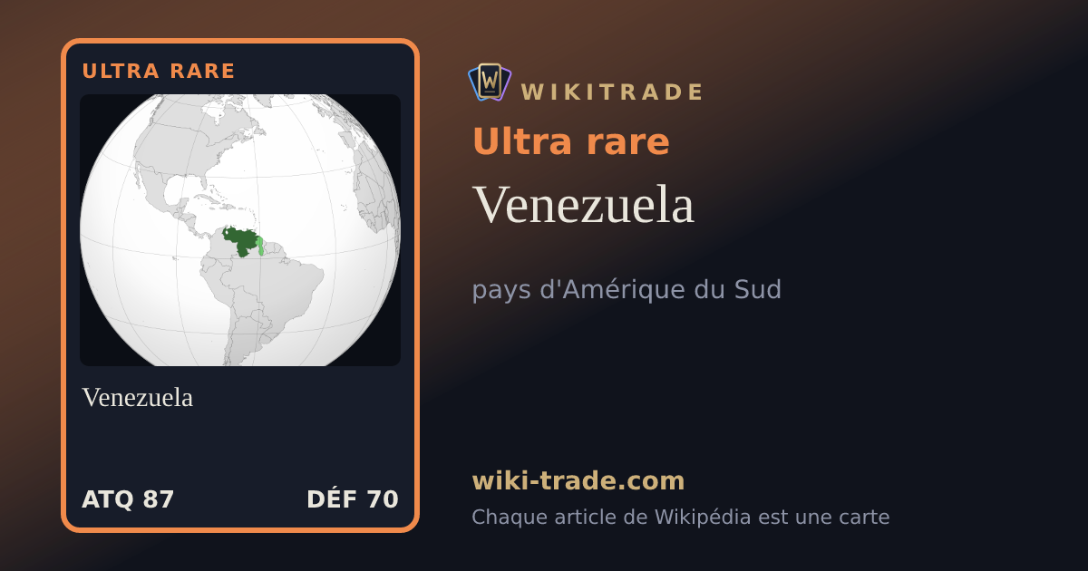 Venezuela — carte Ultra rare
