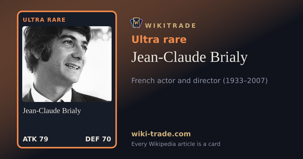 Jean-Claude Brialy — Ultra rare card