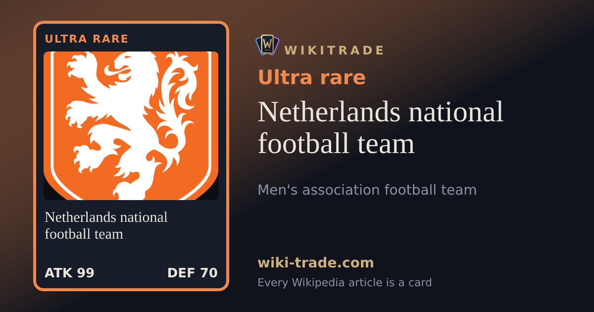 Netherlands national football team — Ultra rare card