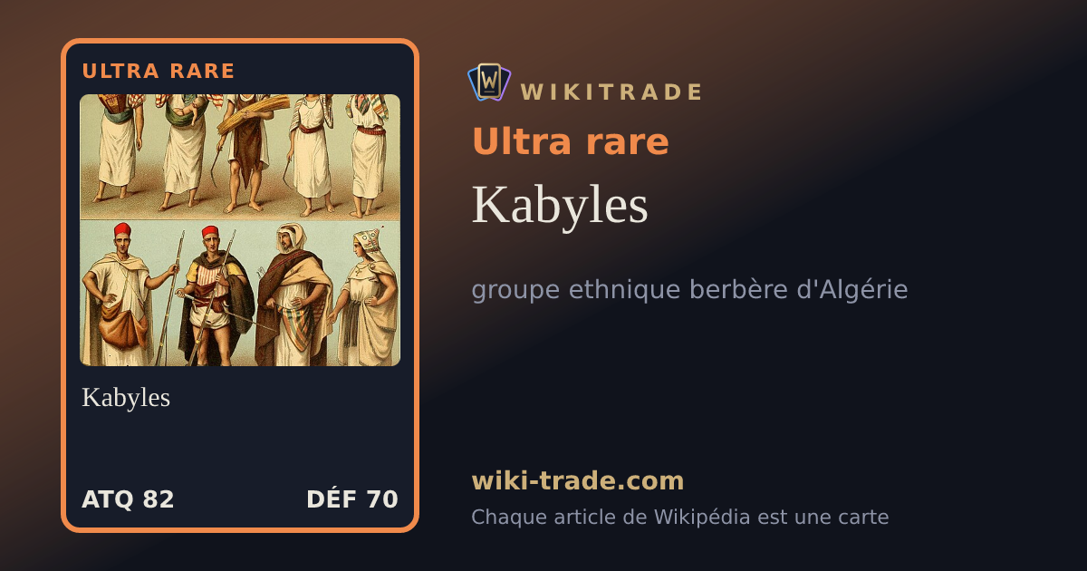 Kabyles — carte Ultra rare