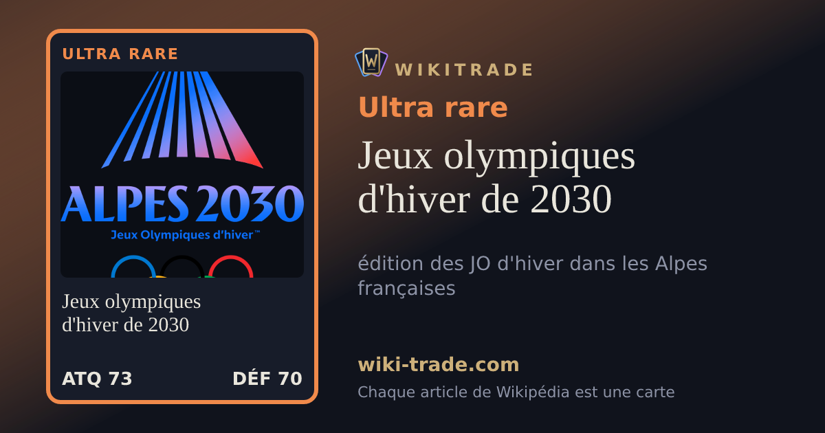 Jeux olympiques d'hiver de 2030 — carte Ultra rare
