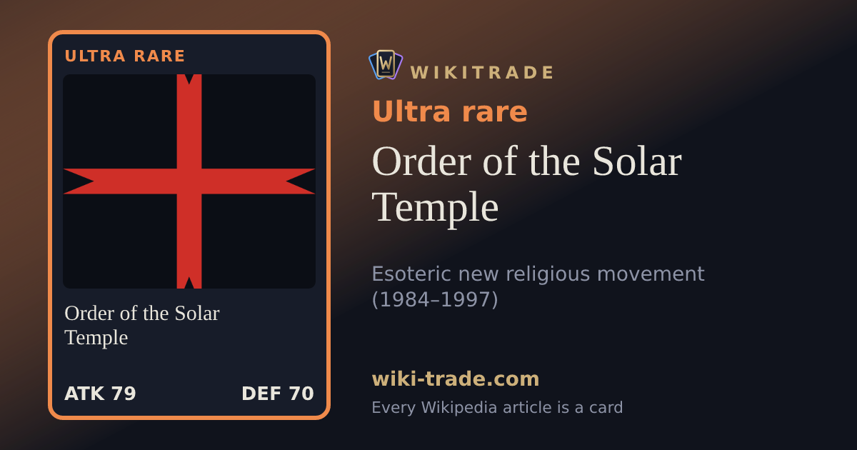 Order of the Solar Temple — Ultra rare card