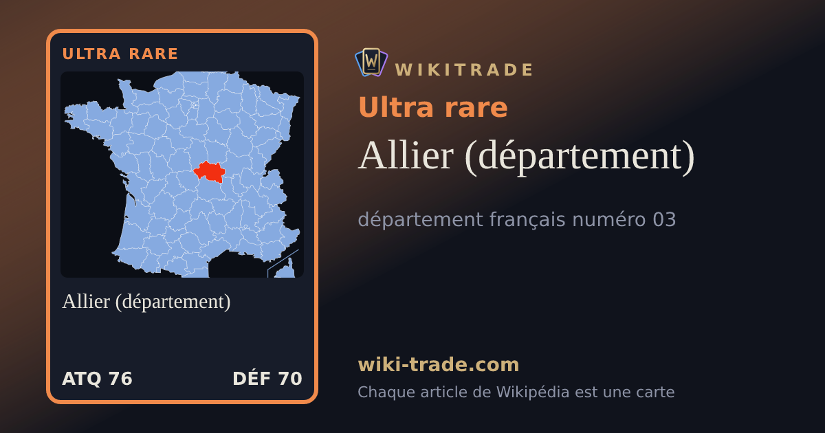Allier (département) — carte Ultra rare