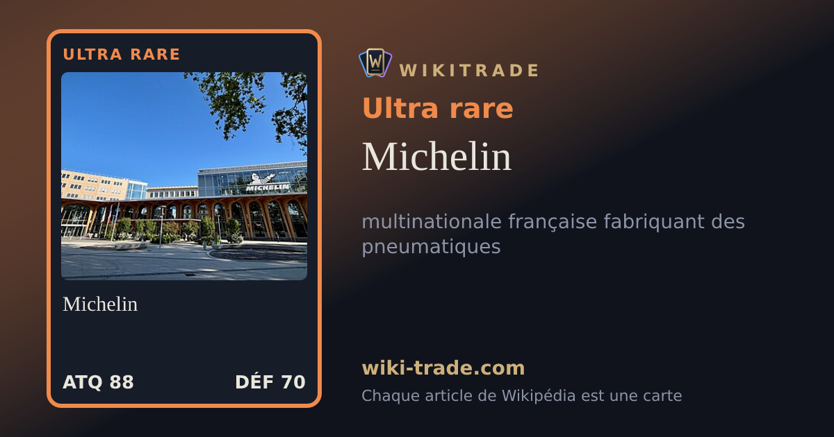 Michelin — carte Ultra rare