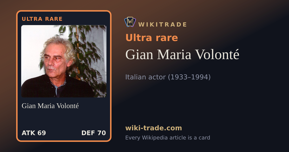 Gian Maria Volonté — Ultra rare card