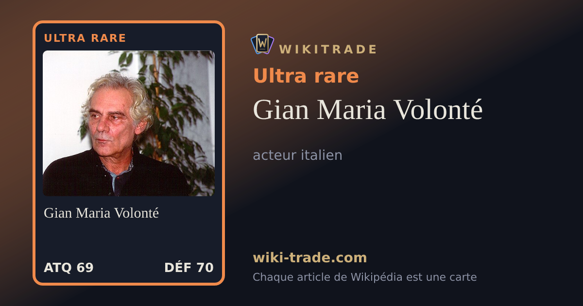 Gian Maria Volonté — carte Ultra rare