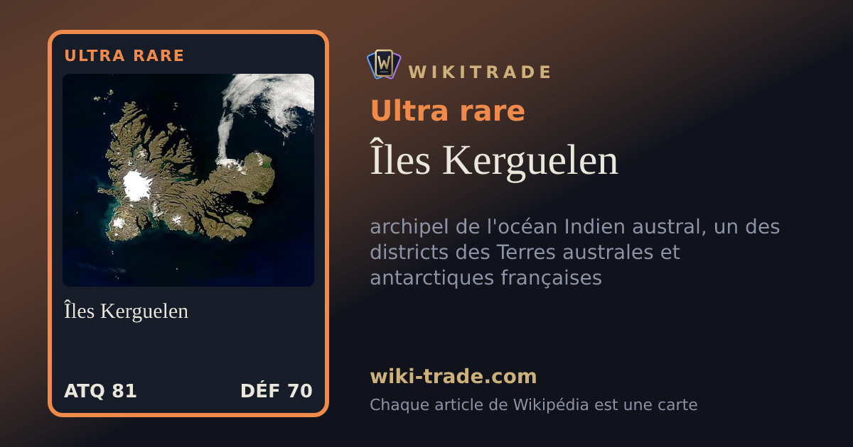 Îles Kerguelen — carte Ultra rare