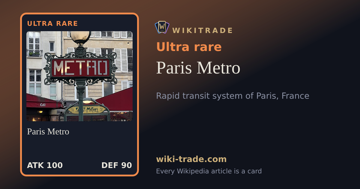 Paris Metro — Ultra rare card
