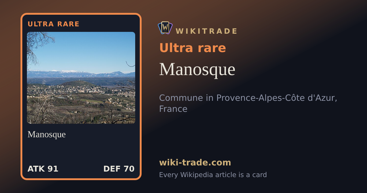 Manosque — Ultra rare card