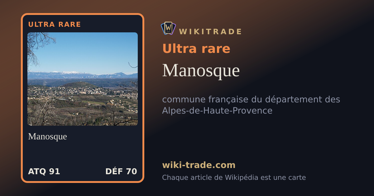 Manosque — carte Ultra rare