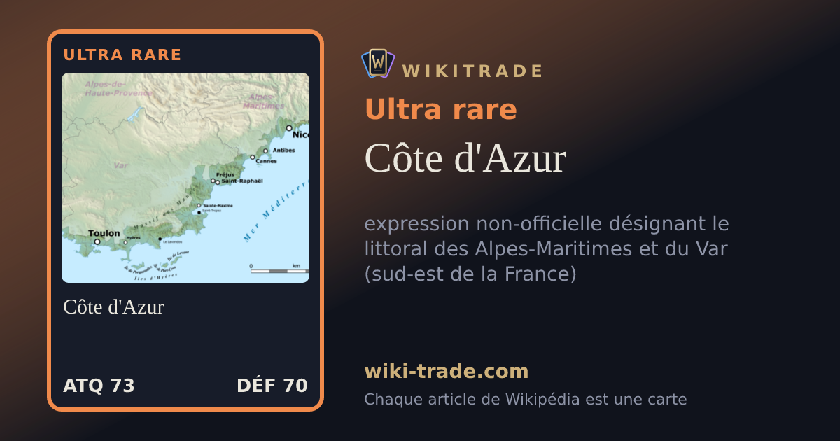 Côte d'Azur — carte Ultra rare