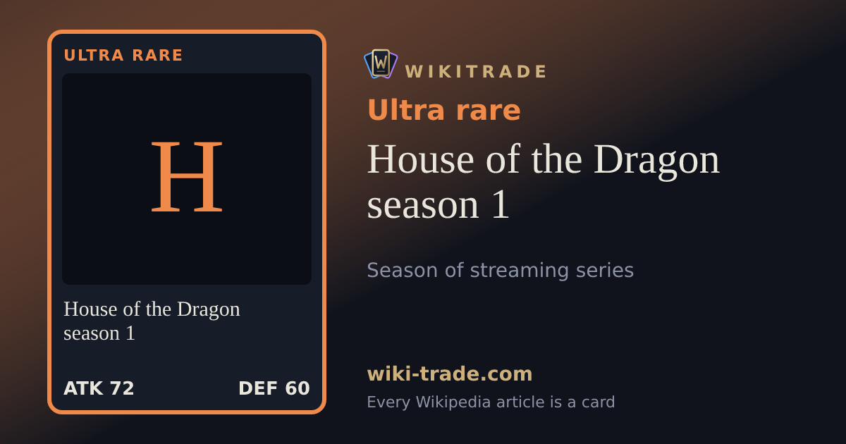 House of the Dragon season 1 — Ultra rare card
