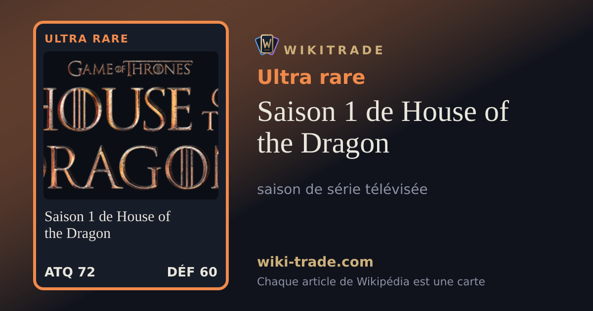 Saison 1 de House of the Dragon — carte Ultra rare