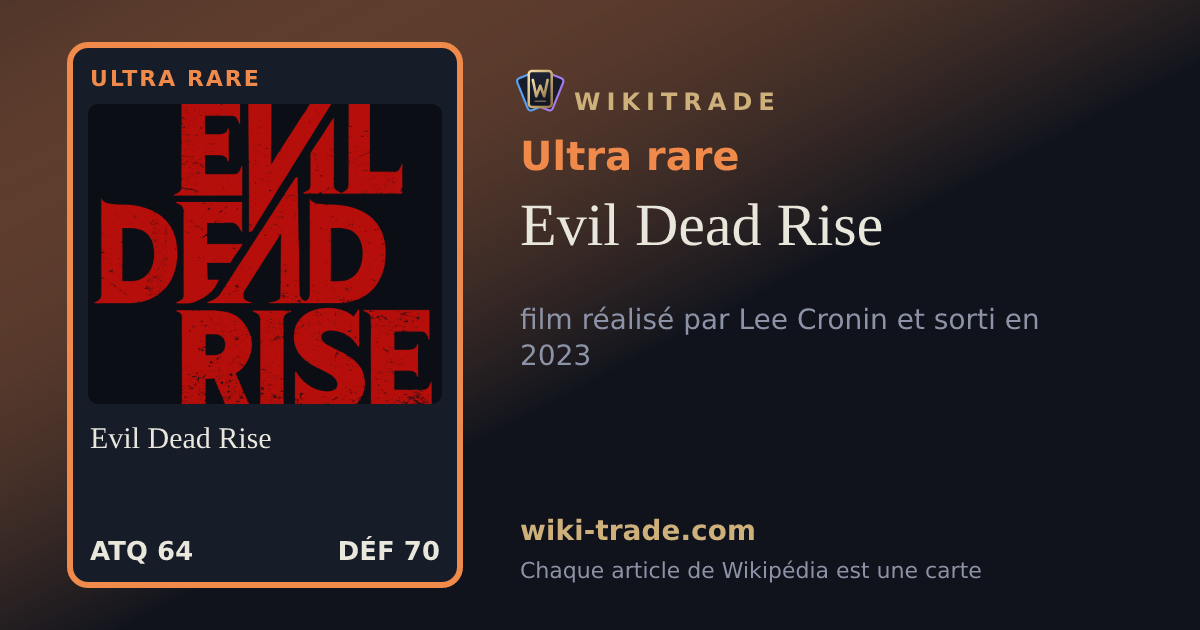 Evil Dead Rise — carte Ultra rare