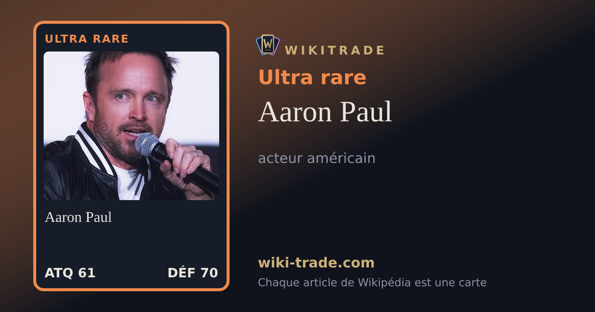 Aaron Paul — carte Ultra rare