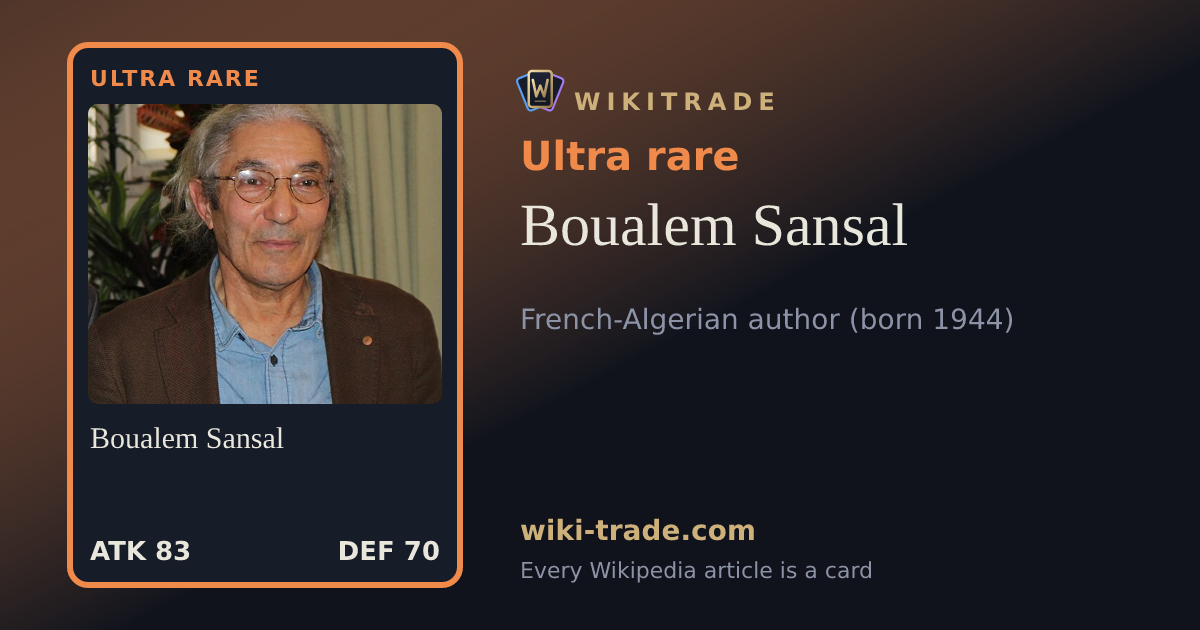 Boualem Sansal — Ultra rare card