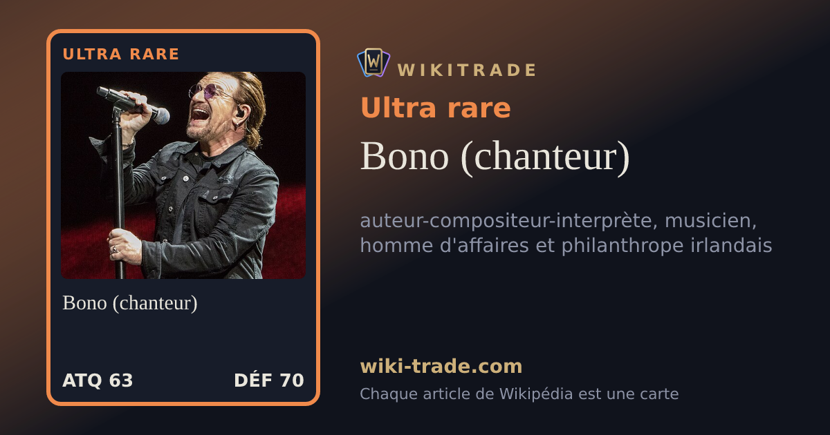 Bono (chanteur) — carte Ultra rare