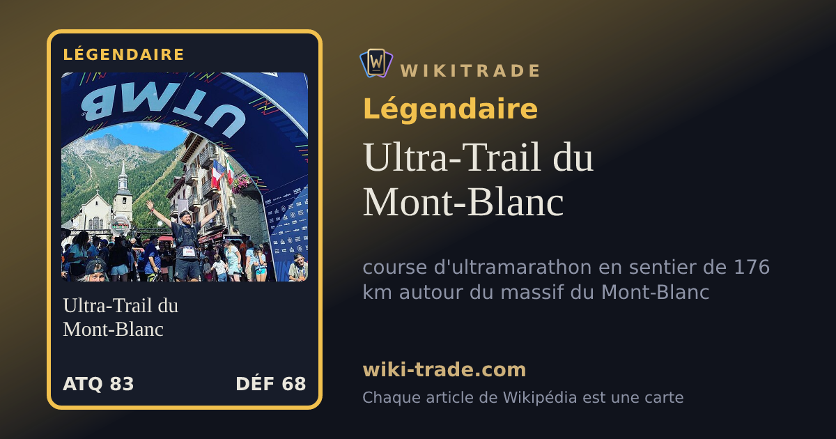 Ultra-Trail du Mont-Blanc — carte Légendaire