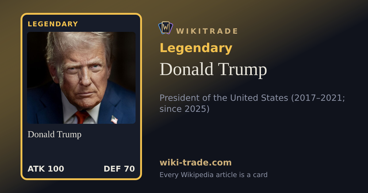 Donald Trump — Legendary card