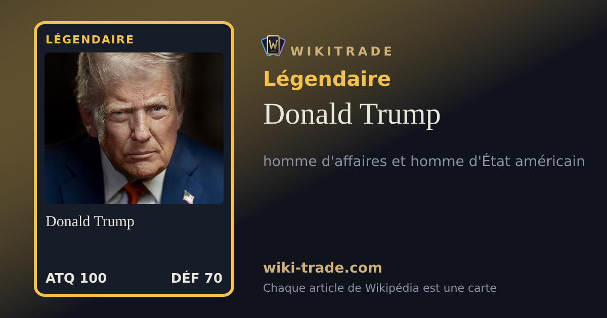 Donald Trump — carte Légendaire