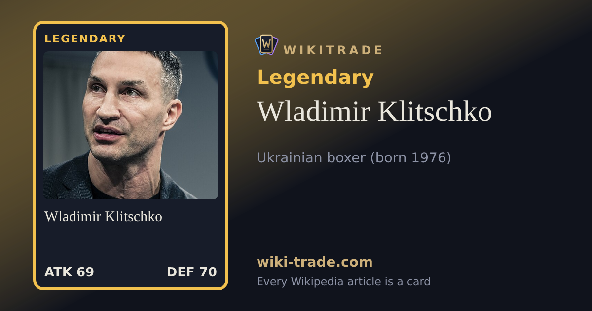Wladimir Klitschko — Legendary card