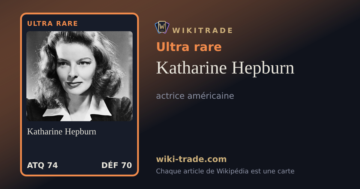 Katharine Hepburn — carte Ultra rare
