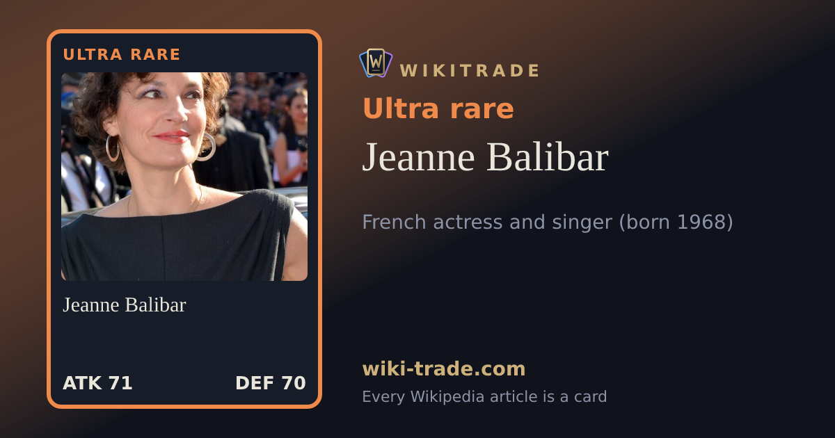 Jeanne Balibar — Ultra rare card