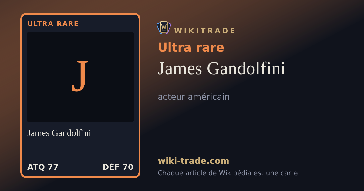James Gandolfini — carte Ultra rare