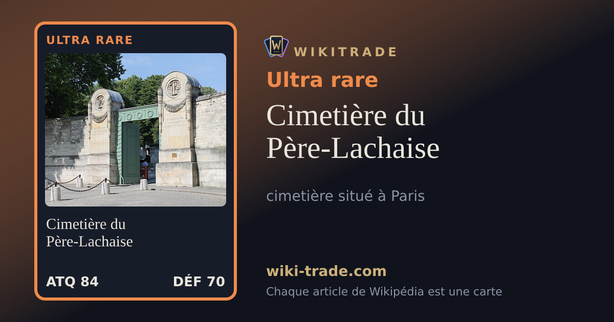 Cimetière du Père-Lachaise — carte Ultra rare