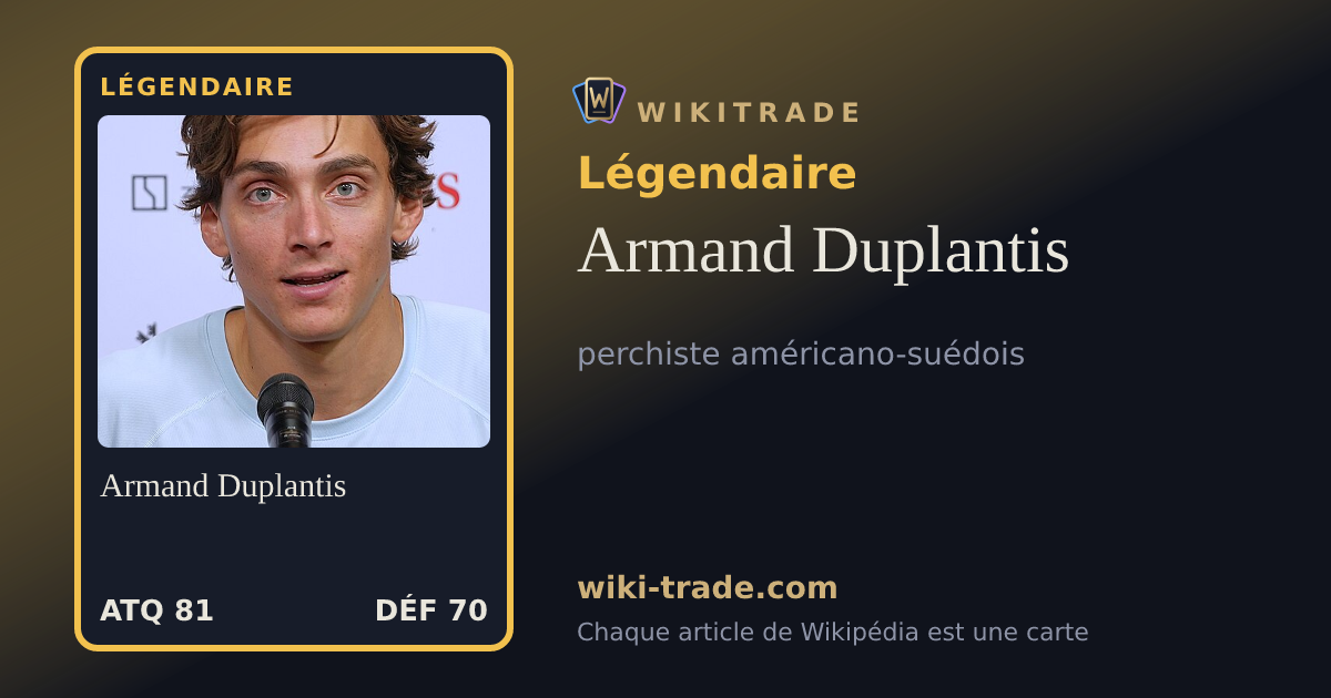 Armand Duplantis — carte Légendaire