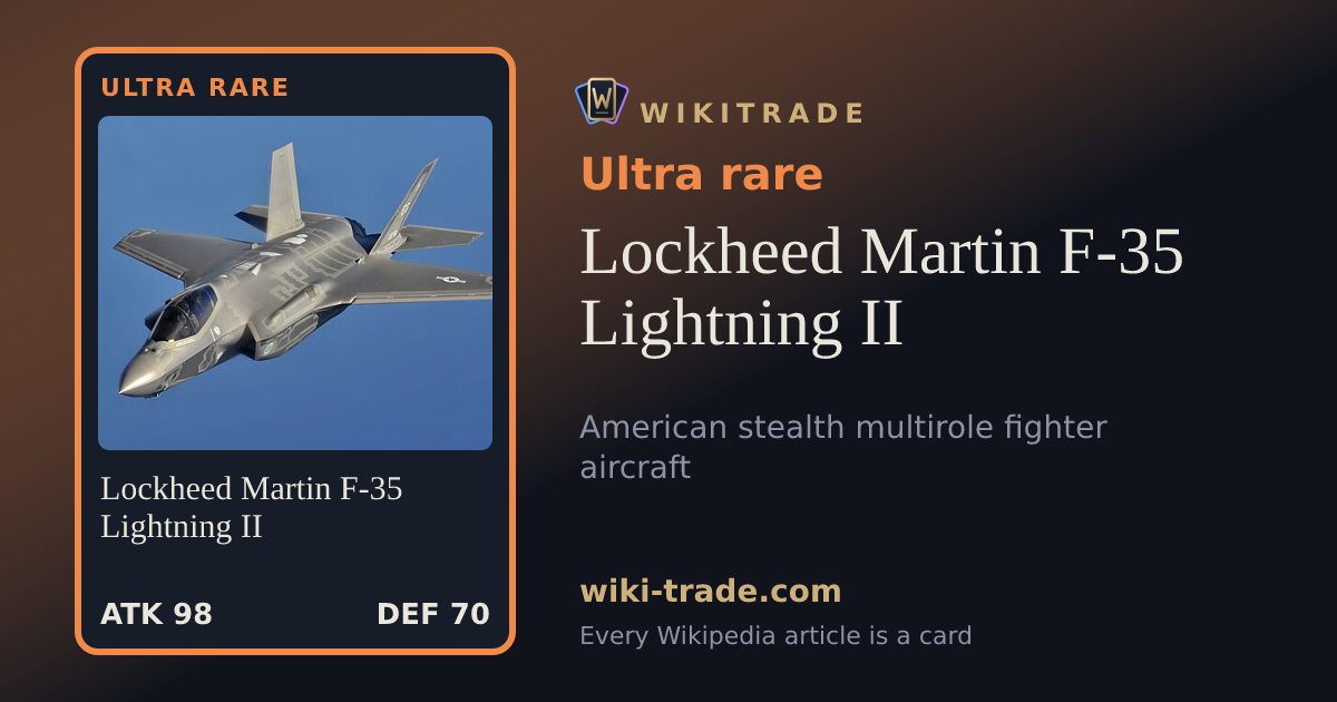 Lockheed Martin F-35 Lightning II — Ultra rare card