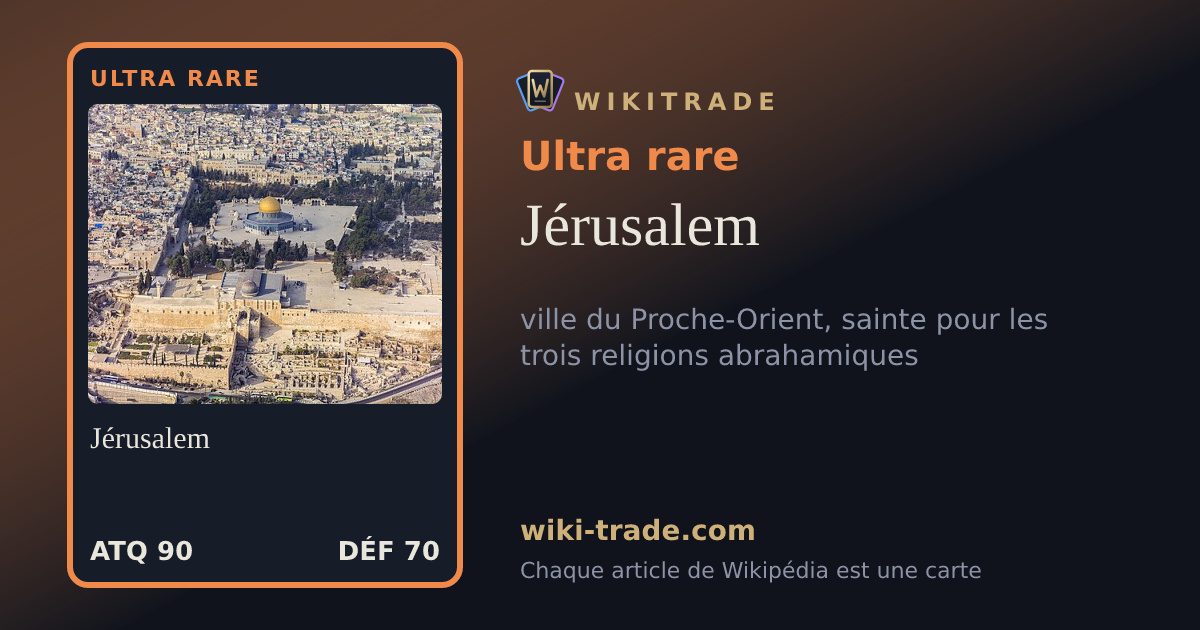 Jérusalem — carte Ultra rare