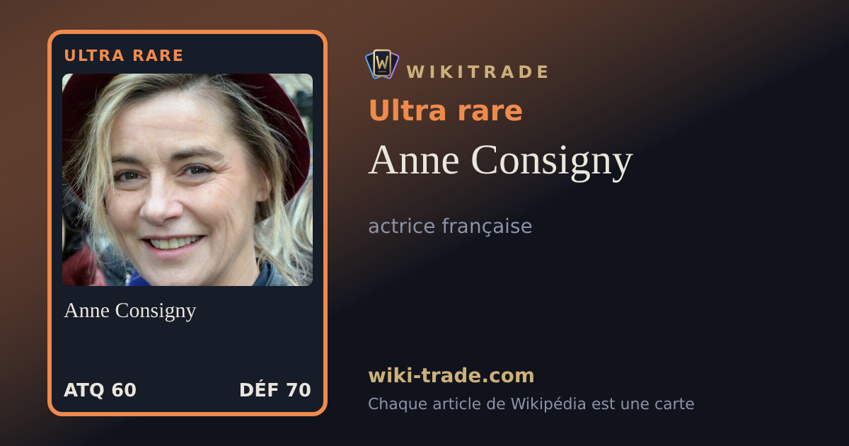 Anne Consigny — carte Ultra rare