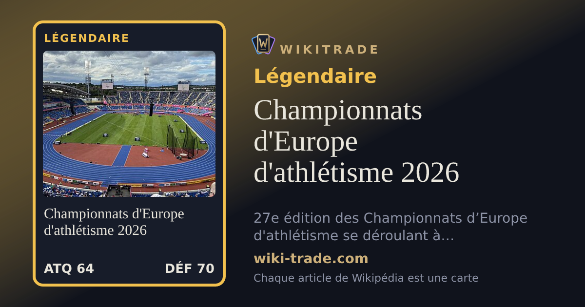 Championnats d'Europe d'athlétisme 2026 — carte Légendaire