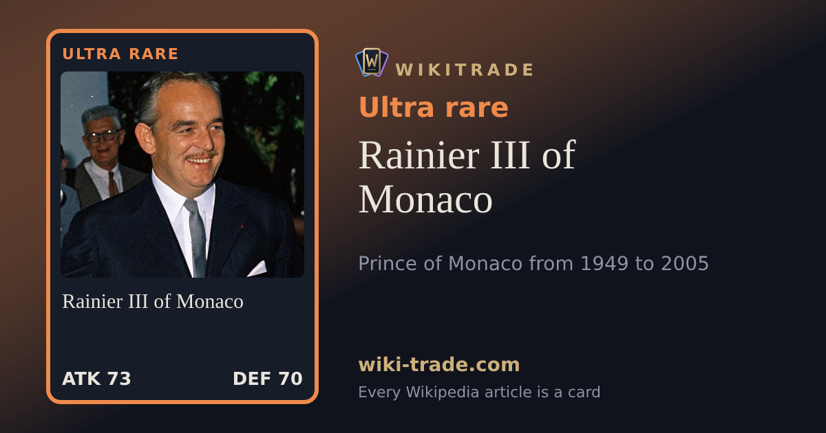 Rainier III of Monaco — Ultra rare card