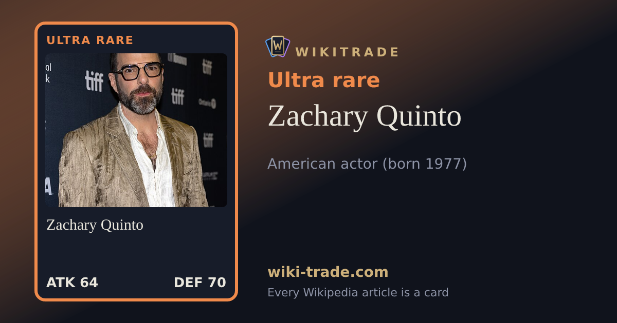 Zachary Quinto — Ultra rare card