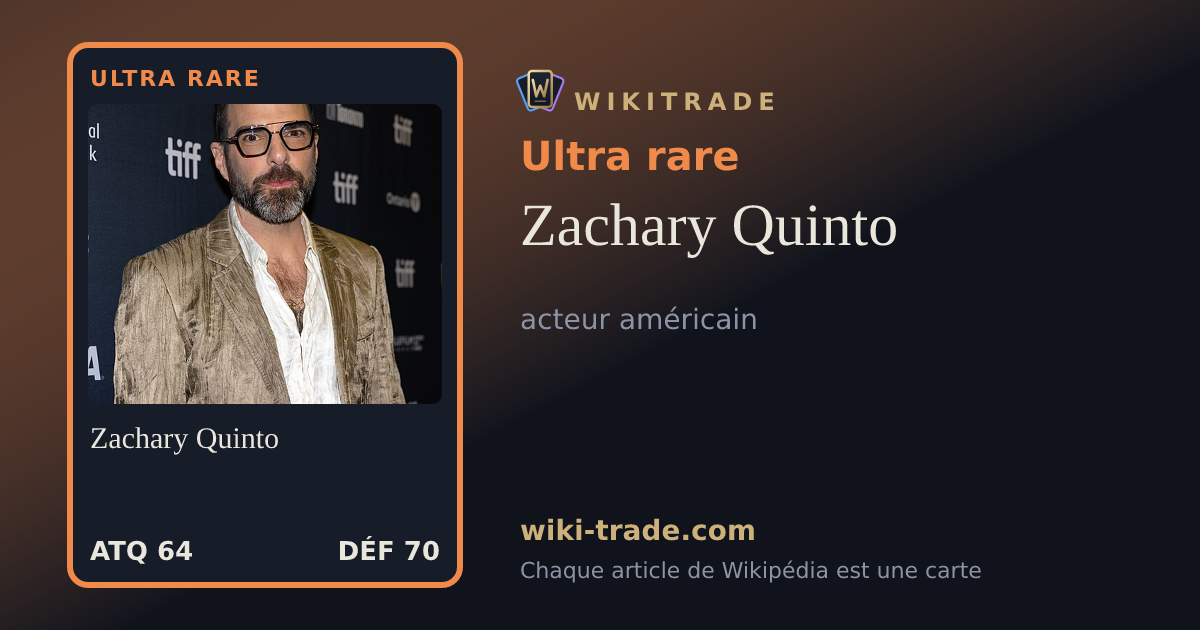 Zachary Quinto — carte Ultra rare