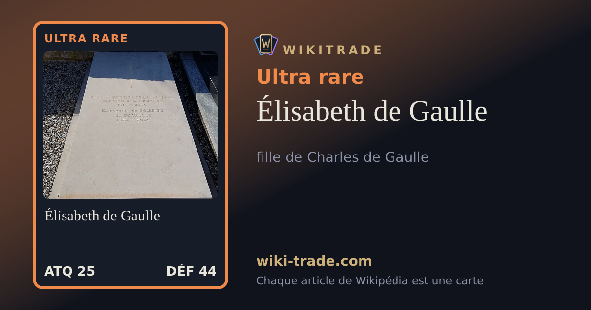 Élisabeth de Gaulle — carte Ultra rare