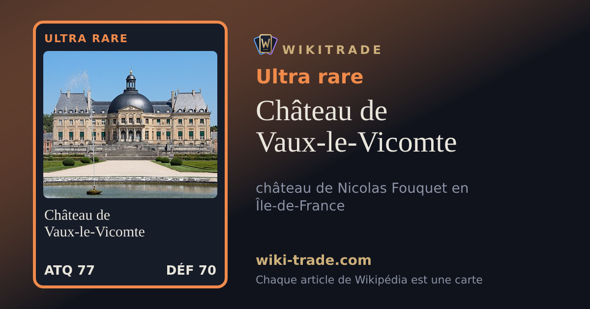 Château de Vaux-le-Vicomte — carte Ultra rare